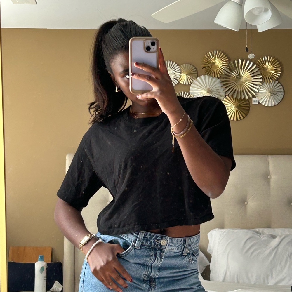 Zara Black Crop Top